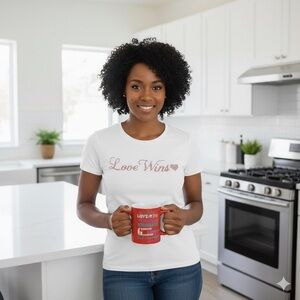 Love Wins red ruby graphic on white